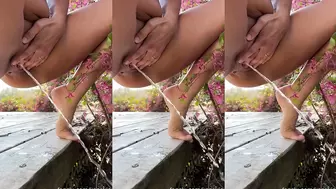 kaseyjo - Peeing off the deck