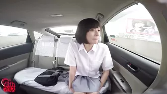 FF-081 06 Villain taxi driver offering mixed diuretic drink to women Moving car peeing and wetting voyeur