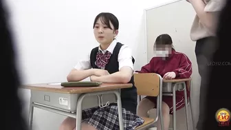 EE-714 01 Hidden camera: schoolgirls wet themselves during sermon after beeing caught cheating during class