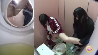 SL-131 03 Mischievous peeing voyeur - school girl’s toilet overflowed with piss!